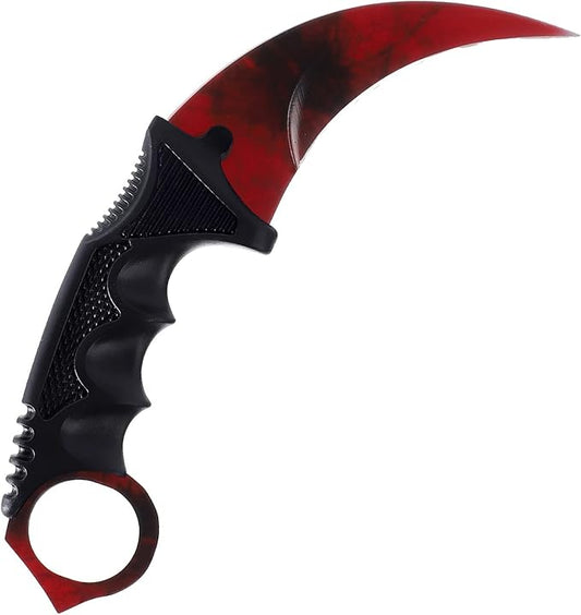 Red Karambit Trainer Knife Without Cutting Edge Karambit Practice Training Knife with Sheath for Beginner 100% Safe Trainer Tool