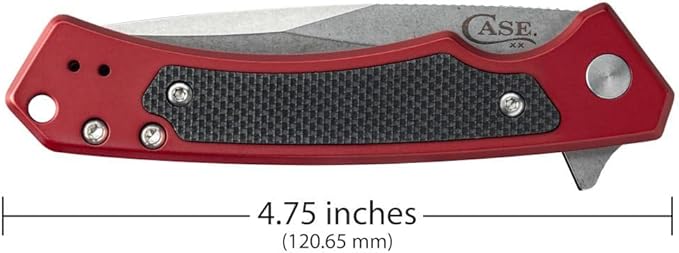 Case XX WR Pocket Knife Marilla EDC, S35VN Drop Point Blade, Red Anodized Aluminum Handle W/Clip #25881 (MARILLA) 4 3/4" Inches Closed