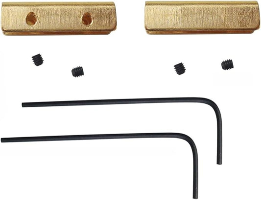 Pocket Folding Knives Thumb Bars,Universal Replacement Thumb Button Stud for Folding Hunting Knives Thickness 2.0mm to 3.2mm, Pack of 2 Sets (Brass)