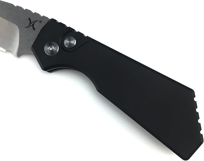HUAAO 7.05’’ Folding Knife with 2.44’’ D2 Steel Blade Aluminum Handle, EDC Pocket Knife with Clip Nylon Bag for Camping Hunting Fishing