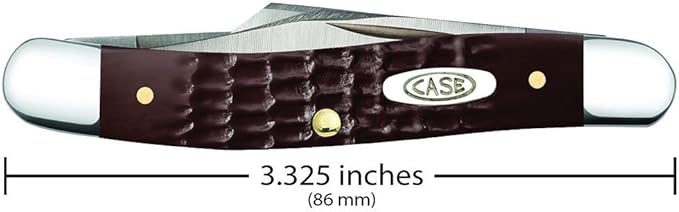 Case WR XX Pocket Knife Brown Synthetic Medium Stockman Item #217 - (63087 SS) - Length Closed: 3 3/8 Inches