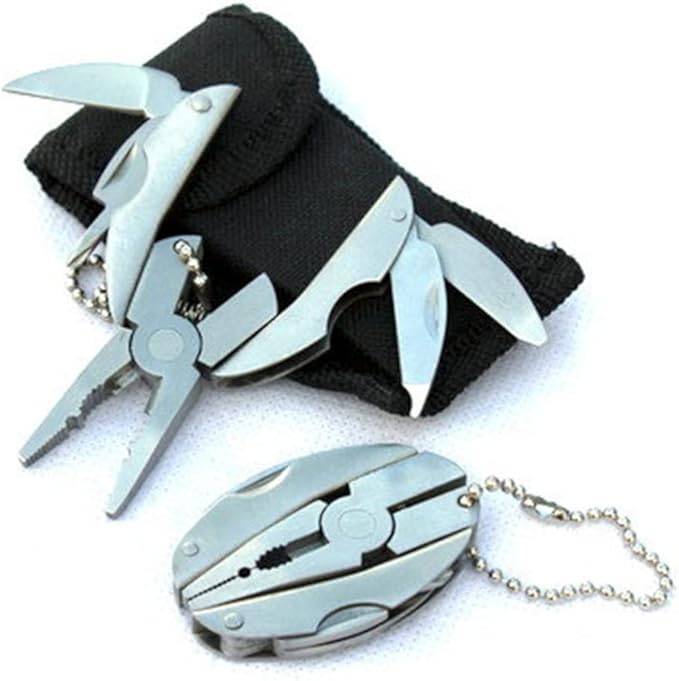 GANAZONO Fishing Tool Plier Mini Needle Nose Pliers Pocket Foldable Bottle Opener Gear Multi- Plier for Outdoor Camping Multitools