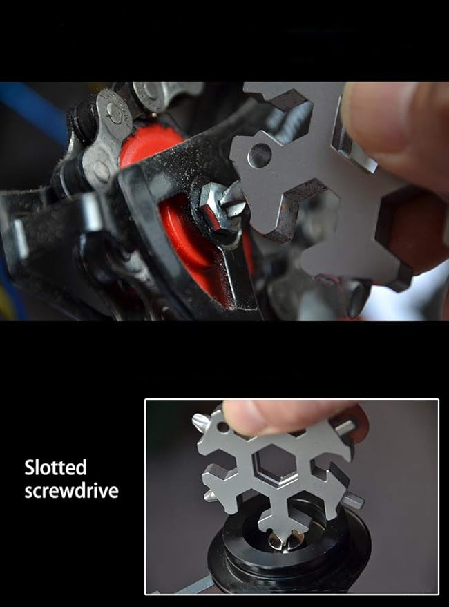 Christmas Gifts for Him,18-in-1 Snowflake Multi Tool,Stainless Steel Snowflakes Multi-Tool, Incredible Tool Gifts for Men Dad Christmas,Valentine's Day,Dad,Boyfriend,Grilfriend (Silver)