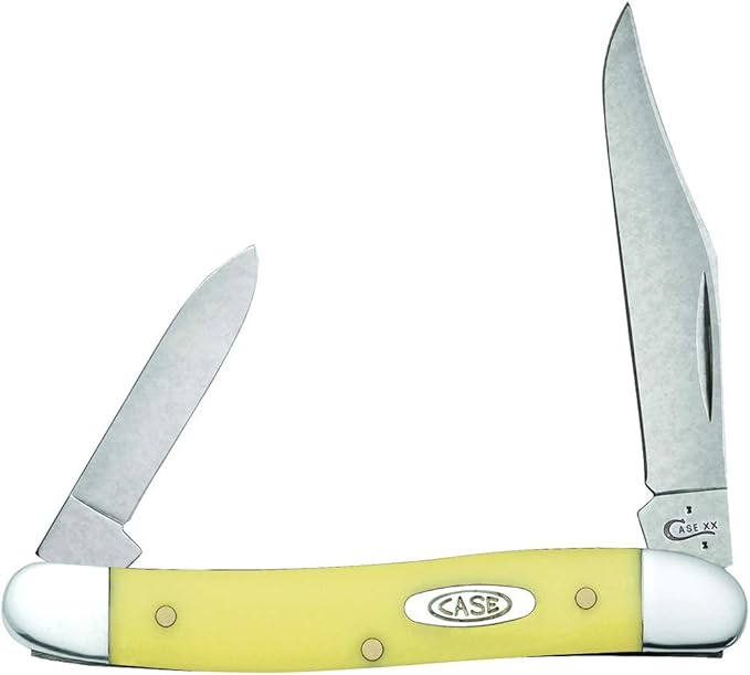 Case WR XX Pocket Knife Yellow Synthetic Pen Cv Item #109 - (32087 Cv) - Length Closed: 3 3/8 Inches
