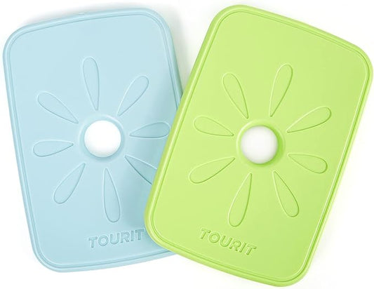 TOURIT Ice Packs for Lunch Boxes/Bags and Coolers, Lunch Box Cooler Ice Packs Reusable, Slim and Long Lasting Cool Pack for Work, Picnic or Camping