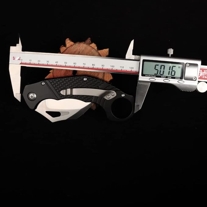 tactical folding claw pocket knife, outdoor survival high carbon stainless steel blade CNC aluminum handle