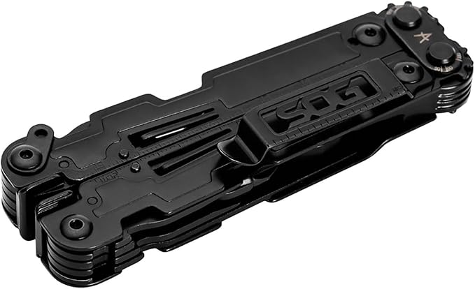 SOG PowerAccess Well-Rounded One-Handed Lightweight Daily Pocketable Stainless Steel Multi-Tool for Backcountry| 18 Tools, Black