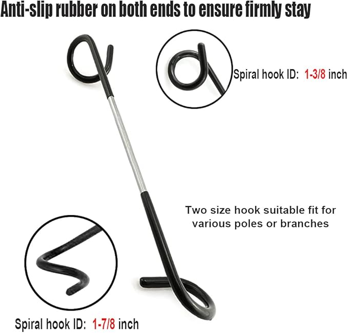 Quality-Life Camping Lantern Hook Hanger Tent Light Outdoor Lamp Hanger Non-Slip for Camping Hiking - 2pcs