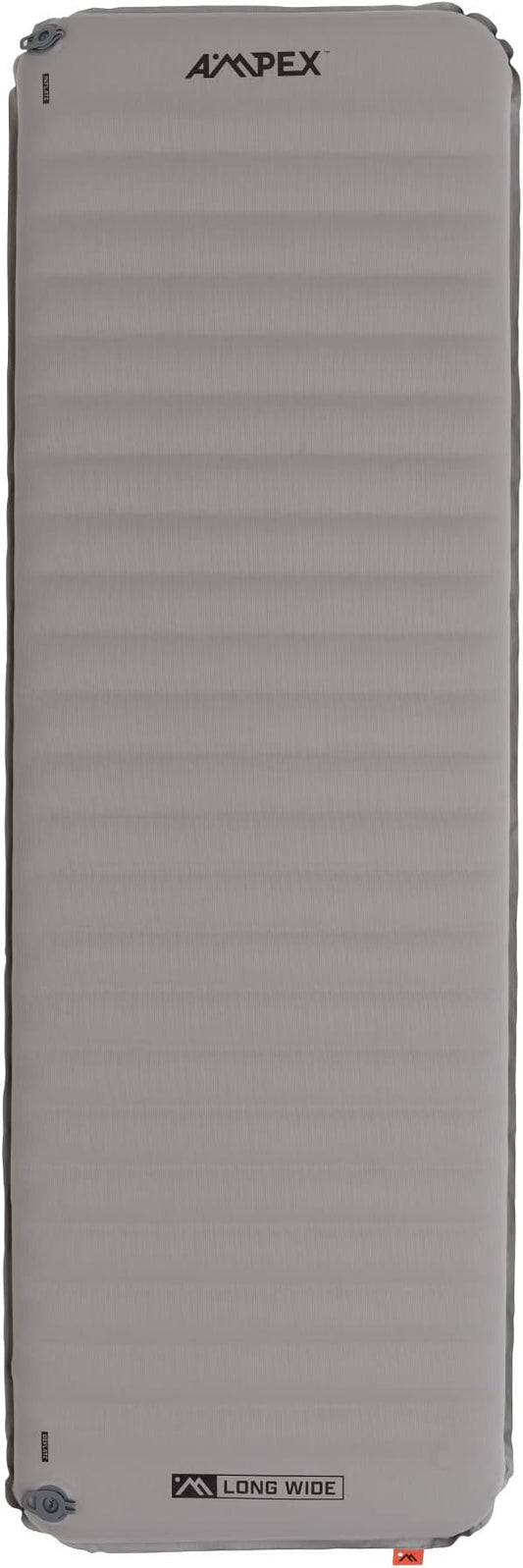AMPEX Camping Pad Self Inflating | Camping Mattress, Sleeping Pad for Camping, Backpacking, Hiking, Air & Foam Filled, Camping Bed for Tents & Cot, Camping, Backpacking Gear (Long/Wide Size)