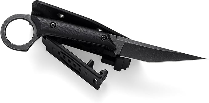 KS527 Fixed Blade Knife, D2 Blade G10 Handle for Men Women, with Kydex Sheath, Utility Knife for EDC Survival Hiking Camping Outdoor Everyday (Black)