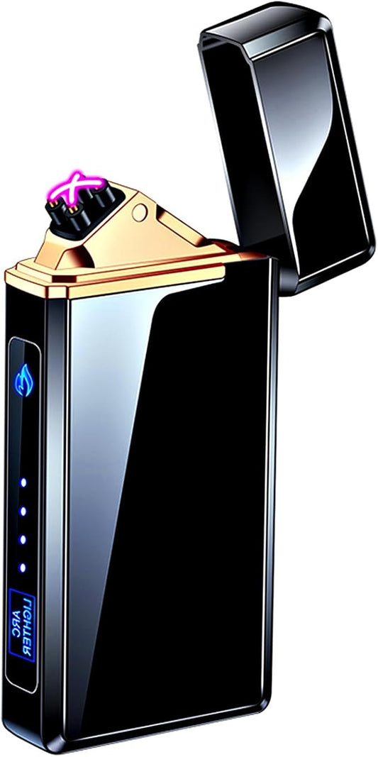 Electric Lighter, Rechargeable Lighter, Plasma Lighter, Waterproof USB Gifts for Men, Arc Flameless Lighters for Candle Incense, Outdoor Cooking Camping, Hiking Gear