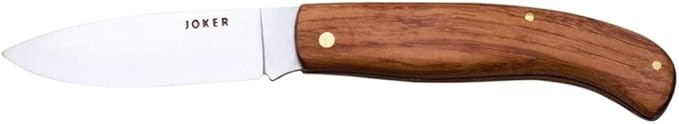 Joker NB79 Piston Pocket Knife with bubinga Wood Handle and 420 Stainless Steel Blade 3.54 inches, Fishing Tool, Hunting, Camping and Hiking