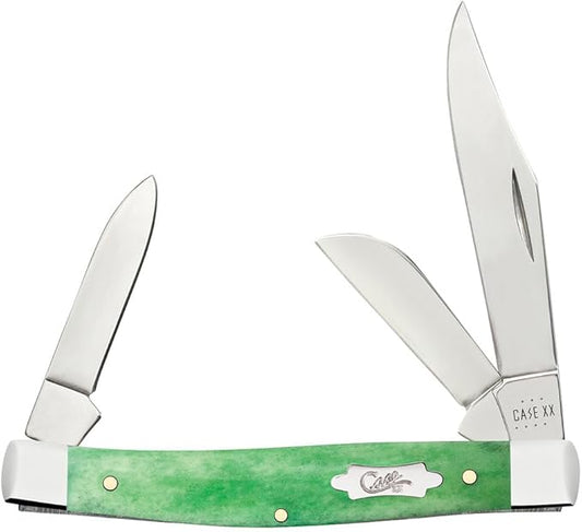 Case XX Knives Medium Stockman Emerald Green Bone 19942 Stainless Pocket Knife