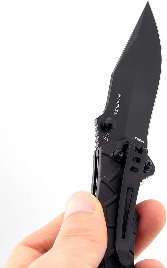 Sanrenmu 7030LUI-PH Liner Lock Pocket Folding Knife 8CR14Mov Blade Environmentally Friendly PA66 + GF Handle