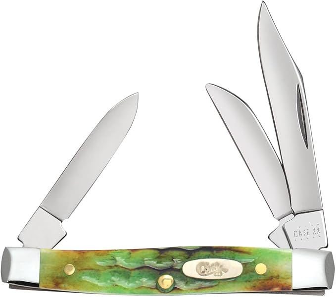 Case XX WR Pocket Knife, Small Stockman, Lizardskin Jigged Bone Handles, Item #22847 (6333 SS) 2 5/8 Inches Closed