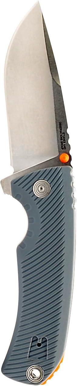 SOG Tellus FLK Daily Outdoor Full-Sized Frame Lock Folding Knives | GRN Handle | CRYO 440C Stainless Steel Blade | Reversible Pocket Clip