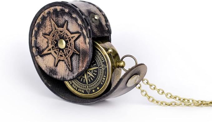 Handmade Antique Vintage Brass Compass | Exquisite Nautical Compass | Home Decor | Pocket Compass Gift for Every Occasion | Super7One