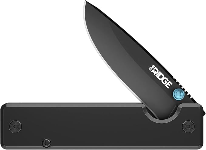 The Ridge Summit Knife | Folding Pocket Knife with Clip for Pocket Knife (Aluminum Black)