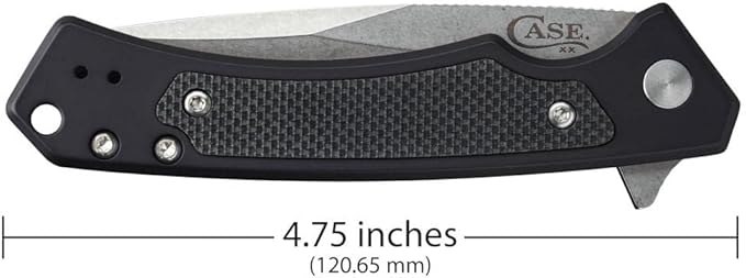 Case XX WR Pocket Knife Marilla EDC, S35VN Drop Point Blade, Black Anodized Aluminum Handle W/Clip #25880 (MARILLA) 4 3/4" Inches Closed