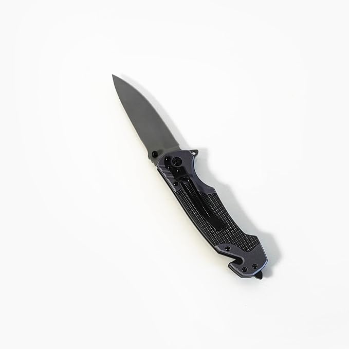 functional folding knife plasticsHandle for Outdoor, Tactical, Survival ＆ EDC Size: Blade: 3.7inch total length 9inch.