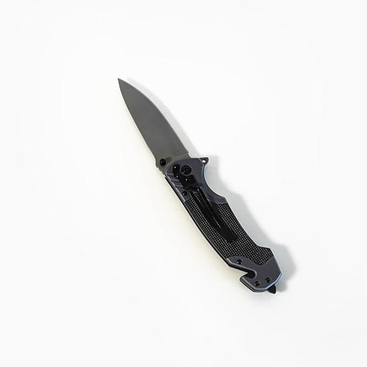 functional folding knife plasticsHandle for Outdoor, Tactical, Survival ＆ EDC Size: Blade: 3.7inch total length 9inch.
