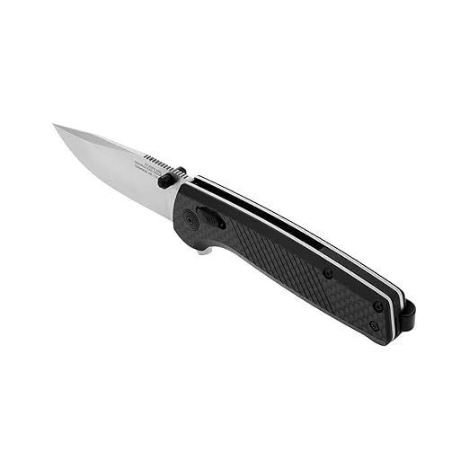 SOG Terminus XR Ergonomic Ambidextrous Lightweight Sleek Balanced Folding Knife| G10 Carbon Fiber Handle | S35VN Steel Blade