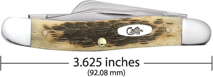 Case XX WR Pocket Knife Amber Bone Medium Stockman Cv Item #039 - (6318 Cv) - Length Closed: 3 5/8 Inches