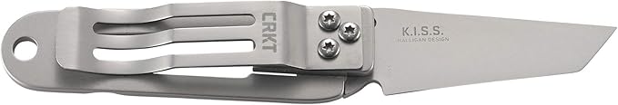 CRKT K.I.S.S. EDC Folding Pocket Knife: Compact Everyday Carry, Dual Grind Tanto, Frame Lock, Skeletonized Handle, Pocket Money Clip, Retail Packaging, 5500C