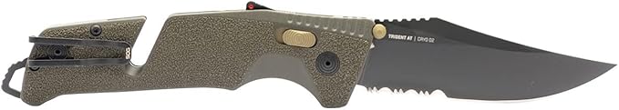 SOG Trident at Ambidextrous Professional Partially Serrated Folding Knives | Heat-Treated CRYO D2 Stainless Steel Blade