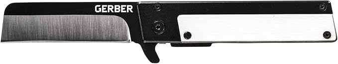 Gerber Gear Quadrant, Straight Edge Flipper Knife with Pocket Clip, White G-10 [31-003732]