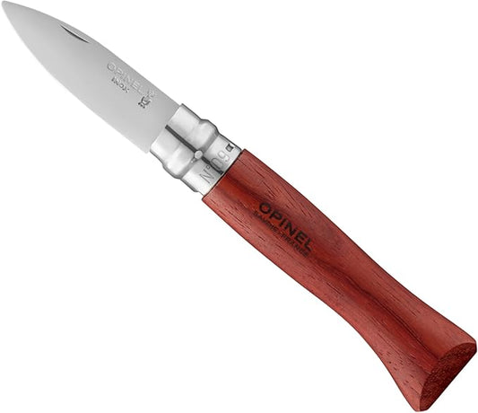 Opinel No.09 Stainless Steel Folding Oyster & Shellfish Knife with Padouk Handle
