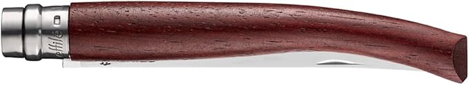 Opinel Effile Slimline Series Folding Fillet Knife – Slim Blade Folding Knife, Virobloc Locking Collar, Sustainably Harvested Wood Handles, Updated Blade Profile (Padouk Wood/No.12)