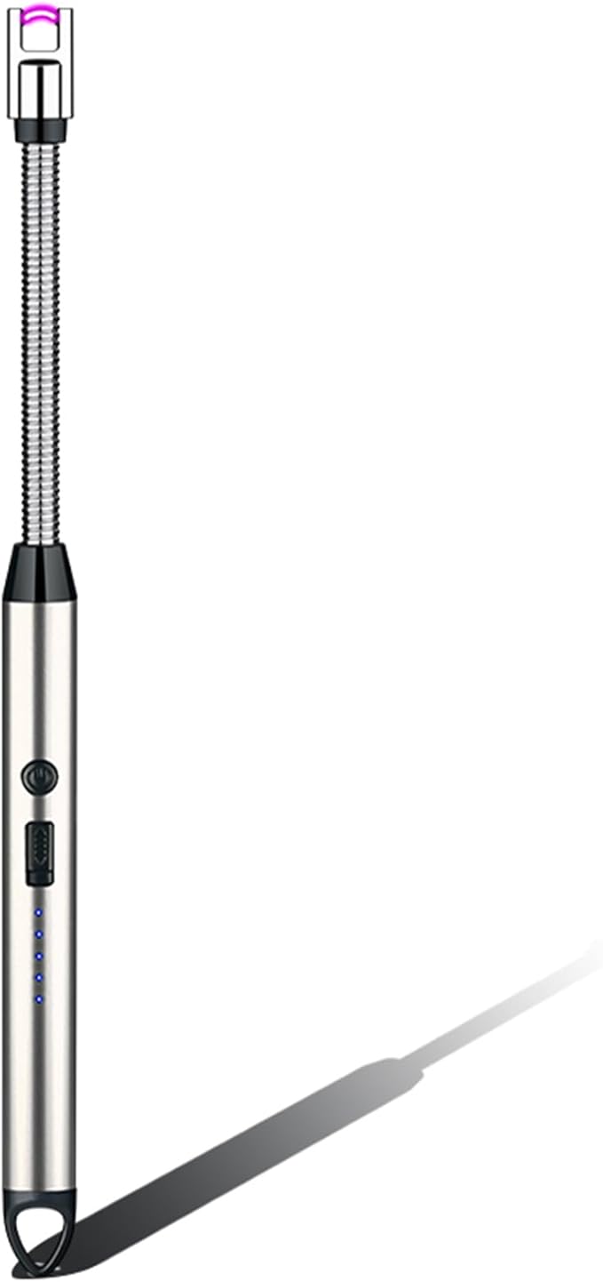 Electric Candle Lighter, Upgraded Lighter Rechargeable USB Lighter with LED Indicator, Flexible Long Neck Lighters for Candles, Camping, BBQs, Gas Stoves