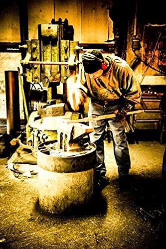 Toferner Hand Forged Knife Wolf Claw with Sheath, Vintage Knife for Antique Collection, Genuine Leather Case, Hardened Blade, Hand Made Craft, Gift Idea for Men