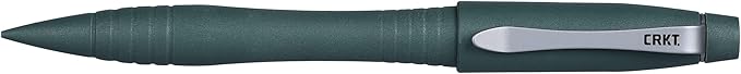 CRKT Williams Defense Pen: Low Profile, Lightweight EDC Pen, Grivory, Pressurized Ink Cartridge and Pocket Clip TPENWRG, Green