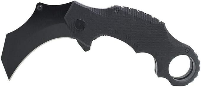 MASALONG Protection Folding Claw Tactical Outdoor fold Knife (Black)