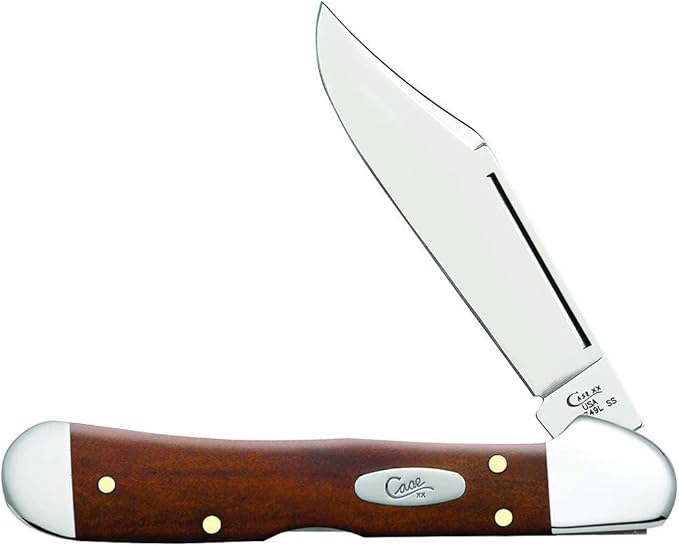 Case WR XX Pocket Knife Chestnut Smooth Bone Mini Copperlock Item #28704 - (61749L SS) - Length Closed: 3 5/8 Inches