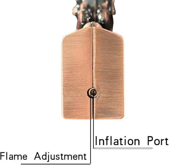 Retro Red Bronze Cool Butane Torch Lighters,Refillable Adjustable Jet Flame Lighter,Windproof,Gift for Men Candles Camping BBQ (No Butane Fuel)