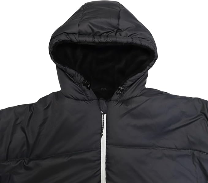 Thermotuff Wearable Sleeping Bag with Dual Hoodie, Long Sleeves, Pockets & Adjustable Drawstring - Ideal for Camping, Cold Weather Hiking, and Stadium Sak Blanket