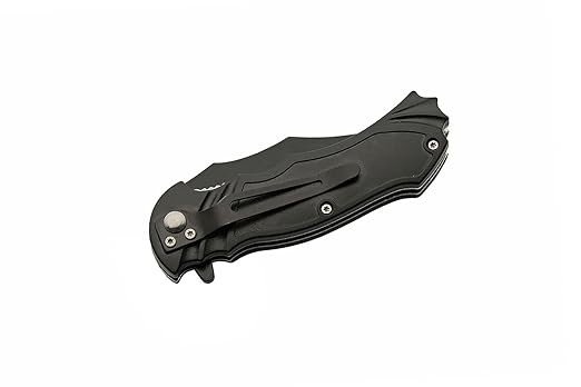 SZCO Supplies 300572-WM Water Monster Assisted Open Edc Folding Knife with Pocket Clip, 8" Length