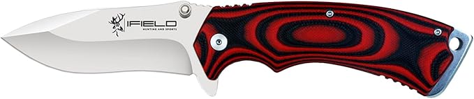 iFIELD EL29090 Knife with G10 Handle and 7cr17mon Steel Blade, 54-57 HRC Hardness, Camping Tool for Fishing Hunting Sport Activity