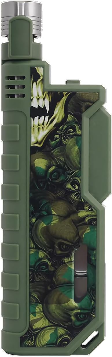 Butane Lighter Long Neck Flame Adjustable Lighter Refillable Multipurpose Windproof Lighters with Safety Lock and Visible Gas Window Lighter for Candle Fireplace Kitchen Camping Outdoor (Camouflage)