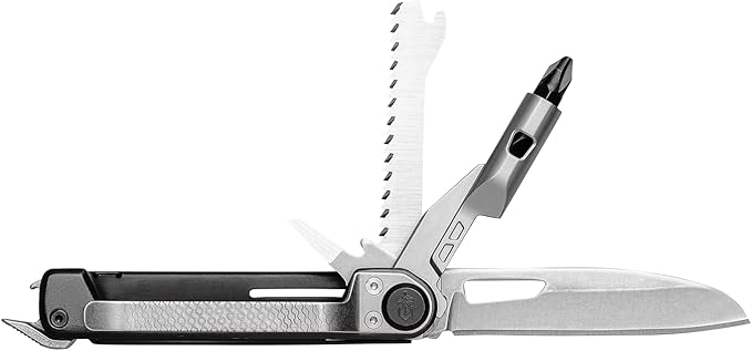 Gerber Gear Armbar Trade 8-in-1 Multi-tool - 2.5" Plain Edge Blade, Pry Bar, Hammer - EDC Gear and Equipment - Onyx