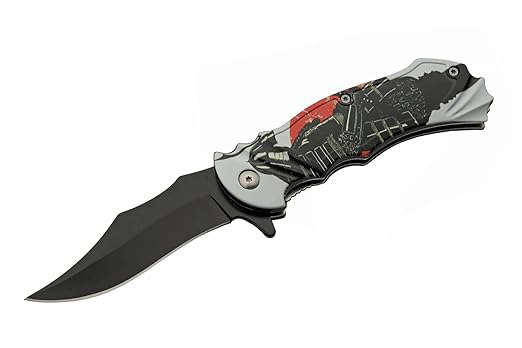 SZCO Supplies 300573-SS Rising Sun Samurai Assisted Open Edc Folding Knife with Pocket Clip, 8" Length