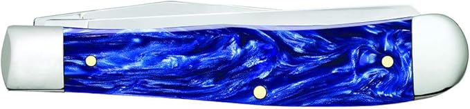 Case WR XX Pocket Knife Trapper Sparxx Blue Pearl Kirinite Item #23431 - (10254 SS) - Length Closed: 4 1/8 Inches