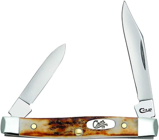 Case WR XX Pocket Knife Indian Sambar Stag Pen Item #088 - (5233 SS) - Length Closed: 2 5/8 Inches