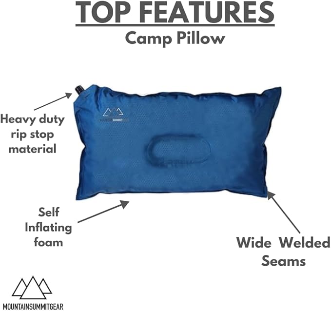 Inflatable Camp Pillow (Travel and Camping Pillow by Caddis Sports, Inc.)