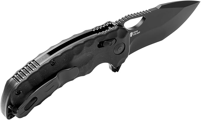 SOG Kiku Quick-Opening Sharp Ambidextrous Pocket Folding Knives with Linen Micarta Handle | CTS XHP Steel, XR Lock