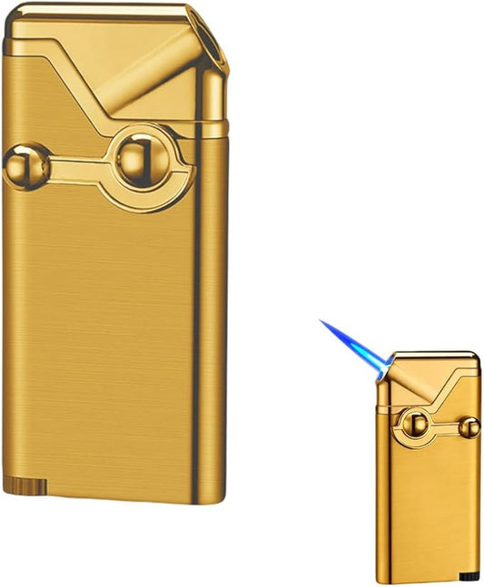 REDBMX Torch Lighter,Refillable Butane Lighter,Jet Lighter,Creative Rocker Cool Lighter,Windproof Portable Lighter Grill Camping Lighter Best Boyfriend Gifts(No Gas) (Gold)