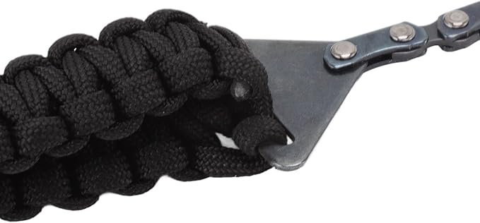 High Limb Rope Saw 48 In, Rope Chain Saw with Black Paracord, 64 Links, 3/8 Inch Cutter Chain, Folding Pocket Chainsaw for Wood-Cutting, Camping and Field Survival Gear